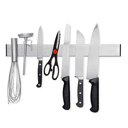 Porte-couteaux, HG POWER Barre à Couteaux Aimantée, Acier Inoxydable Porte-Couteaux Magnétique pour Support ustensiles de Cuisine et Outils, 31cm (12")