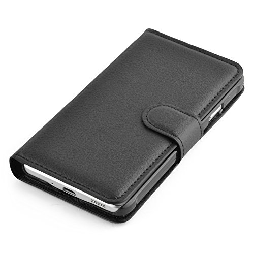 Cadorabo – Book Style Hülle für Samsung Galaxy ALPHA (G850F) – Case Cover Schutzhülle Etui Tasche mit Standfunktion und Kartenfach in PHANTOM-SCHWARZ - 7