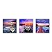Produktbild Dlfalg Home Art_Mysterious Dream Boat Landschaft Wohnzimmer Leinwand Malerei Studie Hotel Nacht Ölgemälde 4 Stücke Rahmenlose 40 * 40 Cm * 3