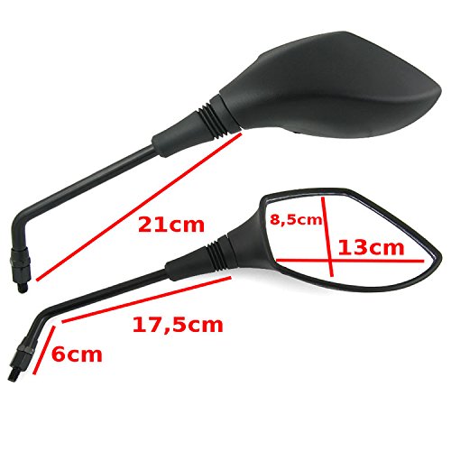 Rückspiegel Spiegel Set kompatibel mit Kawasaki EN 500, ER-5 Twister, W650 (V38) - 2