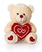 Dimpy Stuff Teddy Bear with Heart, Cream (34cm) RS.403.00