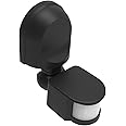 QWYEURO Adjustable PIR Motion Sensor Detector Switch 180° Max 1200W/12M (black-1)