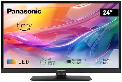 Panasonic TV-24S50AEZC, Serie S50 24 pollici Smart TV LED HD, Fire TV, HD Colour Engine, HDR, Alexa Voice Control, Game Mode, Media Player, Per un'Esperienza Visiva Ottimale
