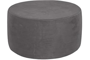 HOOWARM Terciopelo Funda Otomana Elástica Redonda Funda De Puff Modernas Funda Reposapies Polvo Retirable Lavable Funda De Reposapiés Cubierta Taburete Ottoman Cover Para Sala ( Color : A4 , Size : 60-73cm/24