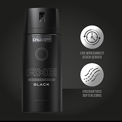AXE Deospray Black ohne Aluminium, 6er Pack (6 x 150 ml) - 5