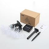 GDEALER Solar Outdoor Lichterkette 6 Meter 30 LEDs Wassertropfen Solarbetrieben Lichterkette Wasserfest Weihnachten Dekoration für Garten, Terrasse, Hof, Haus, Weihnachtsbaum, Feiern – RGB - 2