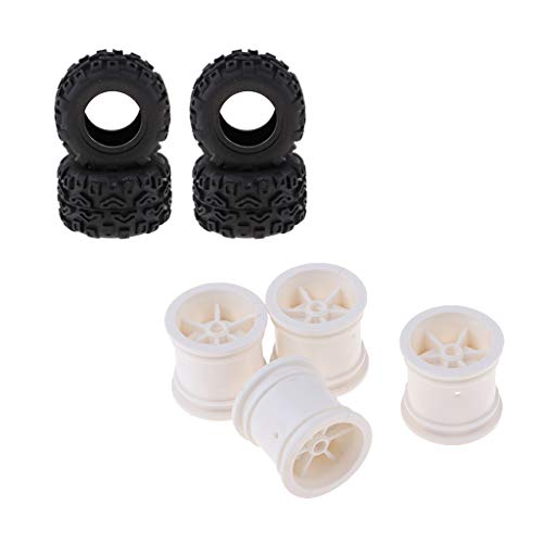 Preisvergleich Produktbild sharprepublic 8X Fernbedienung Fahrzeugzubehör A212 Monster Truck Car Rubber Tire Hub