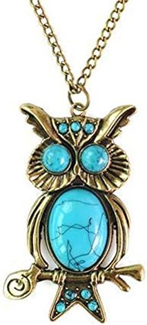 TELFORD New Women Vintage Rhinestone OWL Pendant Long Chain Necklace Jewellery Gift