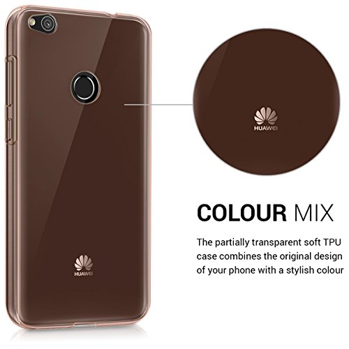 kwmobile Funda para Huawei P8 Lite  2017  - Carcasa Protectora de  TPU  para m  vil - Cover  Trasero  en  Oro Rosa 