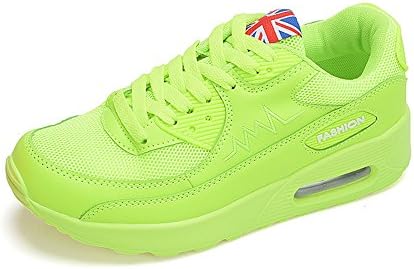 Peggie House Ladies Running Trainers Air Tech Ladies Trainers Womens Shock Absorbing Trainers Running Fitness Sports Gym Training Shoes-Green Size 6UK 39EU