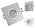 Produktbild Flache 230V LED 5W MODUL Bad + Außen Einbauleuchte"PEARL QUADRO IP44" (M5) LL = ca. 50W DIMMBAR (Optional) !!! NUR 35mm ET !!! Decken Einbaustrahler Einbauspot Downlight Rostfrei Eckig