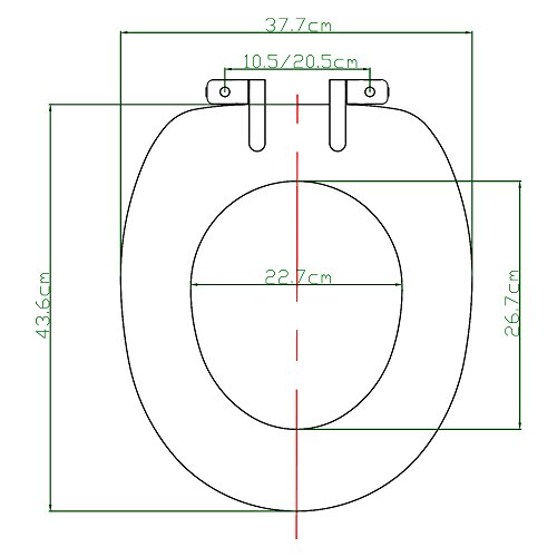 WC Sitz mit Absenkautomatik #205, MDF Holz Kern, Softclose, Antibakterielle Beschichtung, über 25 Toilettendeckel zur Auswahl (ws2566 3D Delfine) - 5
