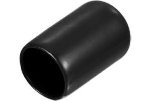 ‎QUARKZMAN QUARKZMAN 15 Stück Gummi-Endkappen 12mm ID Gummikappen, Runde Schutzkappen PVC Stopfen Abdeckkappen Lochstopfen Gleiter für Schrauben Gewindebolzen Drahtseile Rohr Möbelfüße, Schwarz