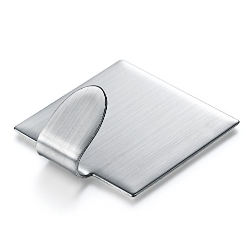 BasicForm selbstklebender Haken, belastbar, Edelstahl, starker Halt, 3M, hinterlässt keine Schäden - 3