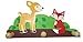 Inware 22998 Porte-manteaux Animaux de la forêt, en bois, 3 crochets, Porte-manteau pour enfants