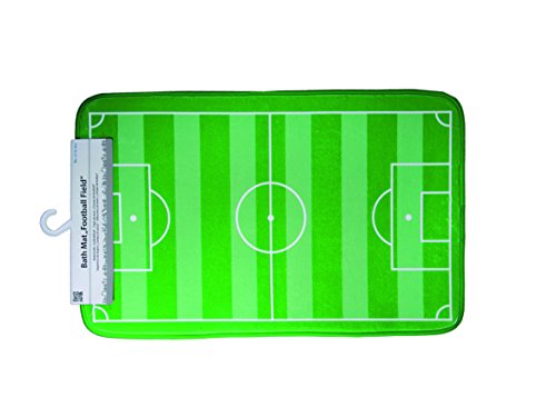 Out of the blue 14/2124 Badematte, Fußballfeld mit Headercard zum Aufhängen, circa 70 x 45 cm