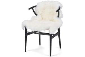 Nordic Sheep Lammfell Langhaarig 90x60 cm | Lammfell Echt für das Sofa, den Stuhl oder rund um den Esstisch | Jedes Lammfell Teppich ist EIN Unikat und von der Natur geschaffen | Farbe: Weiß