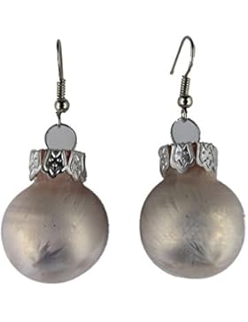 Handgemacht Weihnachtschmuck Ohrringe Weihnachten Schmuck Hänger Christbaumkugel Weihnachtskugel Baumschmuck weiß...