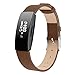 Produktbild Skryo Armbanduhren aus Leder für Armbanduhren für Fitbit Inspire / Inspire HR // Leather Watch Bands Replacement Wristband Straps for Fitbit Inspire/Inspire HR (Braun)