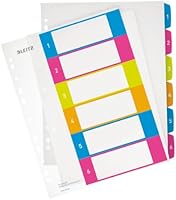 Leitz WOW A4+ Printable Dividers, 6 Part - Multicoloured