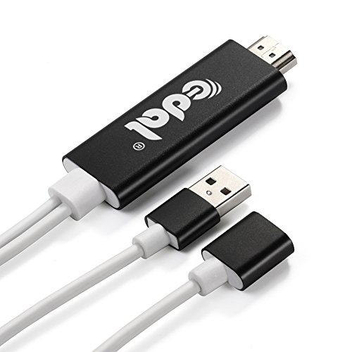 Lightning HDMI Kabel, Kasit Lightning Digital AV auf HDMI 1080P Kabel für für iPhone 7 7 plus 6s 6s plus 6 6 plus 5 5c 5s SE, iPad Luft / Mini / Pro, (Plug & Play) – Schwarzer - 6