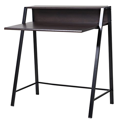 bonVIVO Schreibtisch ROXANNE mit 2x USB-Port, moderner Sekretr im stilvollen Mix aus Holz in Dunkel-Braun und eleganten Stahl-Beinen in schwarz bonVIVO Schreibtisch ROXANNE mit 2x USB-Port, moderner Sekretr im stilvollen Mix aus Holz in Dunkel-Braun und eleganten Stahl-Beinen in schwarz