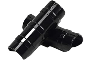 HH-LIFE Lot de 24 clips de serrage en plastique noir pour tube de Ø 24 ~ 26 mm, clips de fixation pour serres, bâtiments de jardin, filets, tunnels, cerceaux