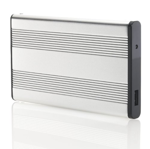 deleyCON 2,5“ Externes Gehäuse USB 3.0 für SATA I/II/III Notebook Festplatten und passend für jede SSD - Silber - stabiles Aluminium Gehäuse Festplattengehäuse - optimale Kühlung der Festplatte