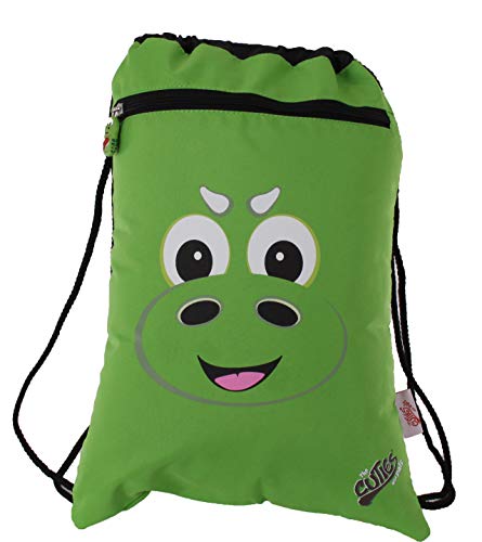 Cuties and Pals Kids Soft String Bag | P-Rex The Dinosaur | Childrens Bag for School