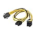 Produktbild Ochoos Hochwertiges PCI-E 6-polig auf 2 x 8-polig (6+2-polig/8-polig) Stromverteiler-Kabel PCIE PCI Express Stecker