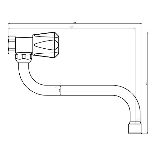 Spültischarmatur Wandarmatur Wasserhahn Spülbeckenarmatur Küchenarmatur Zweigriff Küchenarmatur - 3