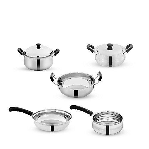 Buy Pigeon Stainless Steel Cookware Set 7 Pieces Silver Online