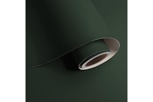 VaryPaper Carta da Parati Verde Scuro Carta Adesiva Opaca per Mobili Pellicola Adesiva Impermeabile per Cucina Pellicola Autoadesiva Cucina Adesivo Murale Camera da Letto Soggiorno Bagno 40cm×2m