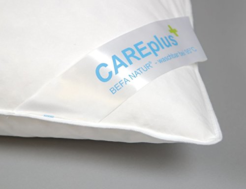 Kopfkissen Feder-kissen CAREplus 80×80 cm 100% Federn kochfest mit extra Füllung - 3