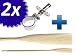 Produktbild 1 Paar (2 Stuck) Ruder mit Ruderdollen - Holz und Edelstahl (2 Ruder +2 Ruderlager) (240 cm)