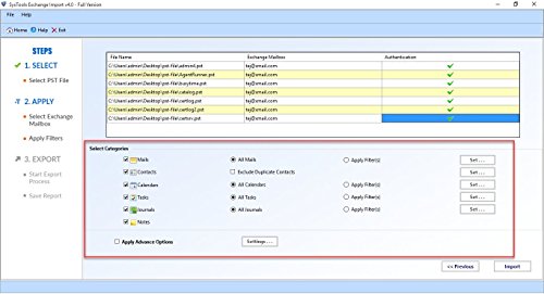 Exchange Import