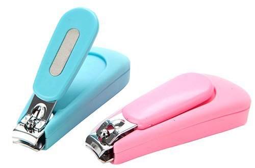 Deluxe Babies Nail Clipper with Plastic Safety Housing (Blue)