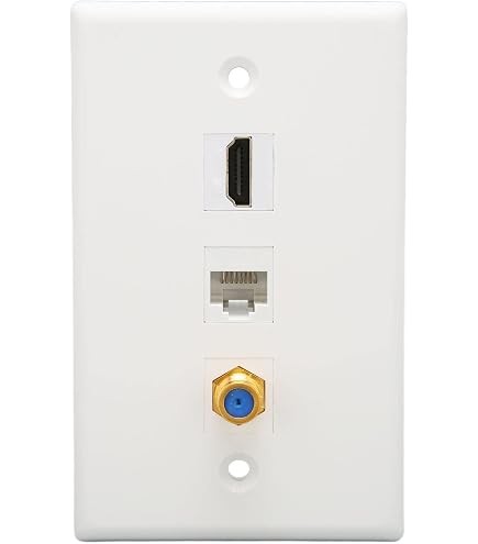 Riteav Decorativo Muro CAT5e 1 Piastra, Ra Wp Uni Ks D1G 5e Gybk 6p