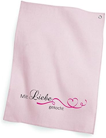 '"Cooked With Love Tea Towel, Pink, Pastel, Kitchen Cloth, Kitchen Accessories Gift Idea, Birthday Gift, Wife Quote