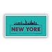 Produktbild 2 x New York Vinyl Aufkleber Reise Gepäck # 10571 - 10cm/100mm Wide