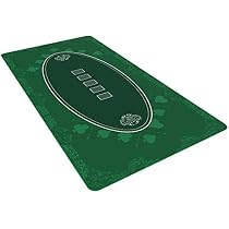 Bullets Playing Cards Tapis Poker 80x80cm - Tissu Luxe Vert, Imperméable, Transportable