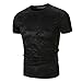 Produktbild Hot Summer Herren Männer Personalisierte Camo Print Kurzarm Top T-Shirt GreatestPAK,Schwarz,XXXXXL