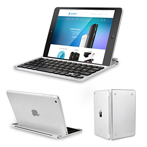 iPad Mini Bluetooth Tastatur, TeckNet® Ultrathin Magnetic Clip-On Appple iPad Mini Bluetooth Deutsche Tastatur Hülle Folio Keyboard Case für iPad mini 3 / mini 2 / mini - Smart Case mit Auto Sleep / Wake, Komfortable Tasten und Extra Lange Batterielaufzeit