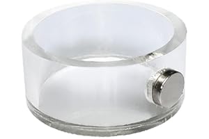 JILINWEI Jumping Spider Feeding Dish, Magnetic Tiny Food Dishes Water Dish for Jumping Spider, Tarantula and Other Small Pets,Transparent