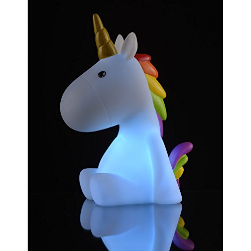 LED Nachtlicht Dekofigur EINHORN weiss farbwechselnd - 3