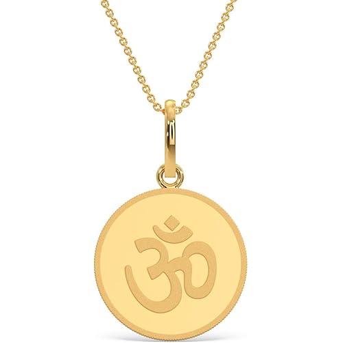KALYAN JEWELLERS 24K (999) Purity OHM Gold Coin Pendant 2 Gms