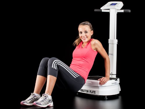 skandika Vibration Plate 1400 klappbar inklusive Trainingsbänder mit großer rutschsicheren Trainingsfläche, kraftvoller 3D-Vibration, kompakte Abmessungen, weiß - 5