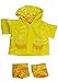 Produktbild Gelbe Ente Regenmantel mit Stiefeln Teddy Outfit Kleidung für 40cm Teddybären und Build-a-Bear