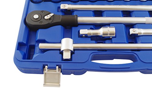 Steckschlüsselsatz 3/4″ Chrom Vanadium 21 tlg Knarrenkasten LKW BUS Traktor - 5