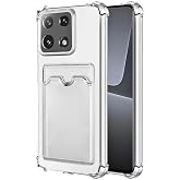 Ehr. Xiaomi Redmi Note 13 Pro 4G Compatible Camera Protected Card Holder Corners Airbag Design Anti-Shock Transparent Silicone Bristle
